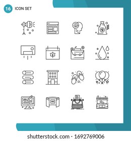 Conjunto de 16 paquetes de líneas directas comerciales por dólar; objetivo; sociedad; mente; cabezal Editable Vector Design Elements