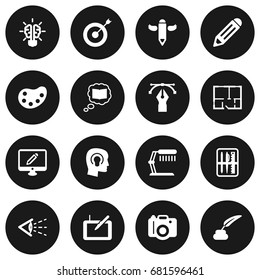 Set Of 16 Constructive Icons Set.Collection Of Case, Pencil, Bulb And Other Elements.