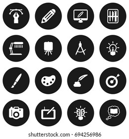Set Of 16 Constructive Icons Set.Collection Of Gadget, Screen, Pen And Other Elements.