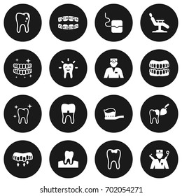 Set Of 16 Dentist Icons Set.Collection Of Armchair, Gingivitis, Hygiene And Other Elements.