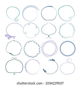 set of 16 different wreaths and round frames