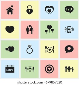 Set Of 16 Editable Amour Icons. Includes Symbols Such As Heartbeat, Home, Dartboard And More. Can Be Used For Web, Mobile, UI And Infographic Design.