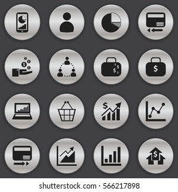 Set Of 16 Editable Analytics Icons. Includes Symbols Such As User, Transmission, Pay Redeem And More. Can Be Used For Web, Mobile, UI And Infographic Design.