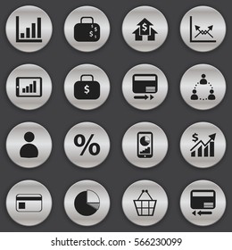 Set Of 16 Editable Analytics Icons. Includes Symbols Such As Schema, Circle Diagram, Phone Statistics And More. Can Be Used For Web, Mobile, UI And Infographic Design.