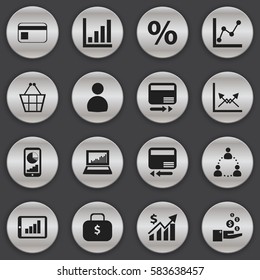 Set Of 16 Editable Analytics Icons. Includes Symbols Such As Bank Payment, Equalizer Display, User And More. Can Be Used For Web, Mobile, UI And Infographic Design.