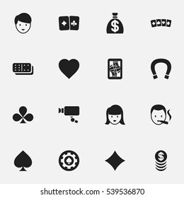 Set Of 16 Editable Business Icons. Includes Symbols Such As Stacked Money, Card Pair, Smoker And More. Can Be Used For Web, Mobile, UI And Infographic Design.