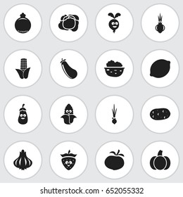 Set Of 16 Editable Cookware Icons. Includes Symbols Such As Lime, Tater, Corn And More. Can Be Used For Web, Mobile, UI And Infographic Design.
