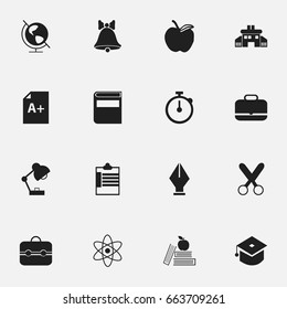 Set Of 16 Editable Education Icons. Includes Symbols Such As Cutting, Ceremony, Trunk And More. Can Be Used For Web, Mobile, UI And Infographic Design.