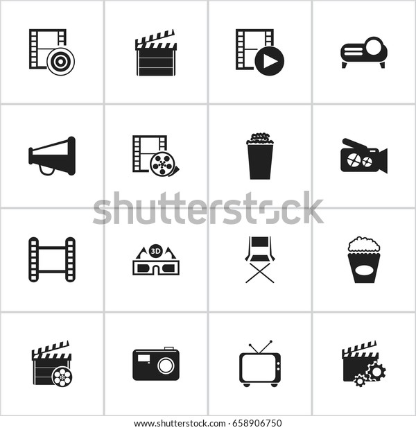 Set Of 16 Editable Filming Icons.\
Includes Symbols Such As Camera Tape, Portable Camera, Record And\
More. Can Be Used For Web, Mobile, UI And Infographic\
Design.