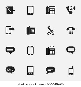 Set Of 16 Editable Gadget Icons. Includes Symbols Such As Comment, Tablet, Smartphone And More. Can Be Used For Web, Mobile, UI And Infographic Design.