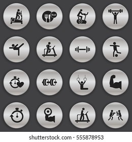 Set Of 16 Editable Healthy Icons. Includes Symbols Such As Acrobatics, Healthy Food, Instruction Male And More. Can Be Used For Web, Mobile, UI And Infographic Design.