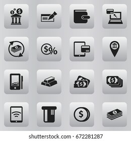 Set Of 16 Editable Investment Icons. Includes Symbols Such As Library, Remuneration, Investment And More. Can Be Used For Web, Mobile, UI And Infographic Design.