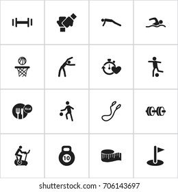 Set Of 16 Editable Lifestyle Icons. Includes Symbols Such As Flag, Sportsman, Health Time And More. Can Be Used For Web, Mobile, UI And Infographic Design.