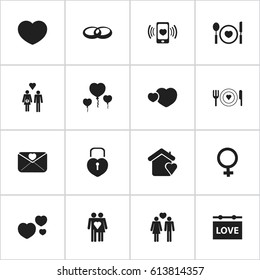 Set Of 16 Editable Passion Icons. Includes Symbols Such As Dear, Soul, Affection Letter And More. Can Be Used For Web, Mobile, UI And Infographic Design.