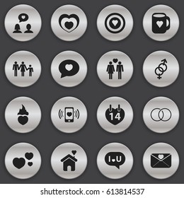 Set Of 16 Editable Passion Icons. Includes Symbols Such As Home, Beloveds, Heartbeat And More. Can Be Used For Web, Mobile, UI And Infographic Design.