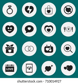 Set Of 16 Editable Passion Icons. Includes Symbols Such As Proclamation, Signboard, Prohibit And More. Can Be Used For Web, Mobile, UI And Infographic Design.