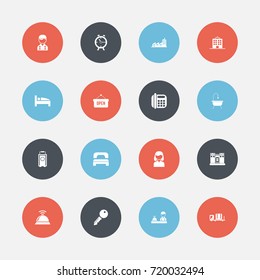 Set Of 16 Editable Plaza Icons. Includes Symbols Such As Opened Placard, Bearings, Unblock Access And More. Can Be Used For Web, Mobile, UI And Infographic Design.
