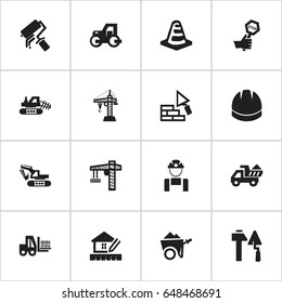 Set Of 16 Editable Structure Icons. Includes Symbols Such As Mule, Employee, Facing And More. Can Be Used For Web, Mobile, UI And Infographic Design.