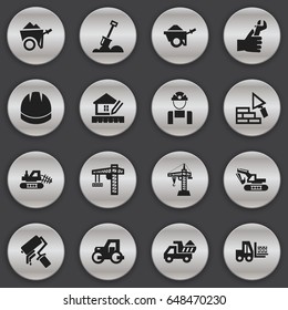 Set Of 16 Editable Structure Icons. Includes Symbols Such As Handcart , Truck , Elevator. Can Be Used For Web, Mobile, UI And Infographic Design.