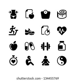 Set - 16 Health And Fitness Icons