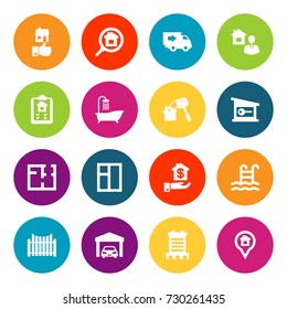 Set Of 16  Icons Set.Collection Of Bath, Plan, Pin And Other Elements.