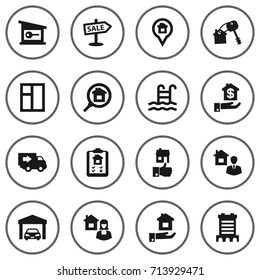 Set Of 16  Icons Set.Collection Of Like, Property, Lock And Other Elements.