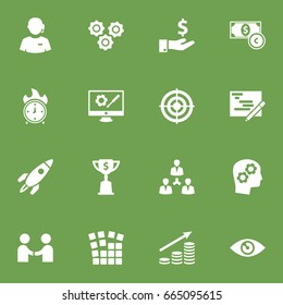 Set Of 16 Idea Icons Set.Collection Of Repair Service, Vision, Unity And Other Elements.