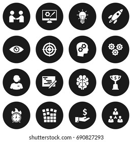 Set Of 16 Idea Icons Set.Collection Of Vision, Intelligence, Sponsor And Other Elements.
