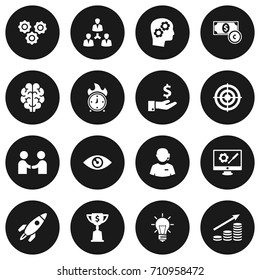 Set Of 16 Idea Icons Set.Collection Of Money Growth, Goblet, Call Center And Other Elements.