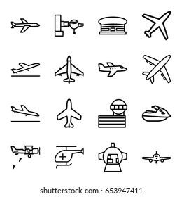 Airplane Club Labels Emblems Badges Design Stock Vector (Royalty Free ...