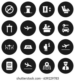 Set Of 16 Land Icons Set.Collection Of Automobile, Aviator, Metal Detector And Other Elements.