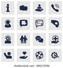 Set Of 16 Maintenance Icons Set.Collection Of Gear, Friendship, Undertake And Other Elements.