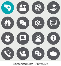 Set Of 16 Maintenance Icons Set.Collection Of Help, Blog, Call And Other Elements.
