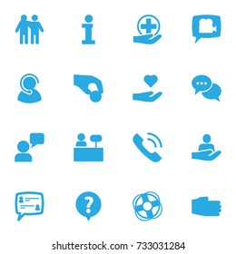 Set Of 16 Maintenance Icons Set.Collection Of Blog, Call, Care; And Other Elements.