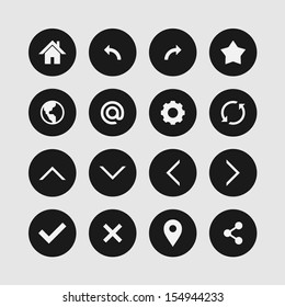 Set of 16 Minimal Website Icons