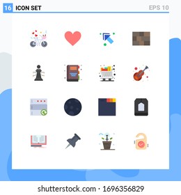 Set of 16 Modern UI Icons Symbols Signs for strategy; chess; like; security; firewall Editable Pack of Creative Vector Design Elements