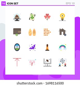 Set of 16 Modern UI Icons Symbols Signs for logo; genuine; flower; concept; nature Editable Pack of Creative Vector Design Elements