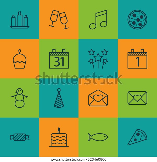 new years stock icons