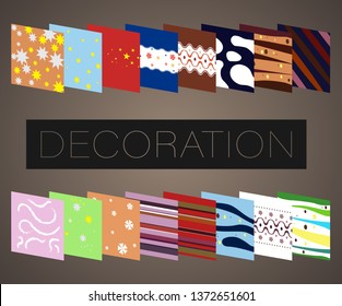 Set of 16 patterns design for easter eggs . Vector design illustration decoration