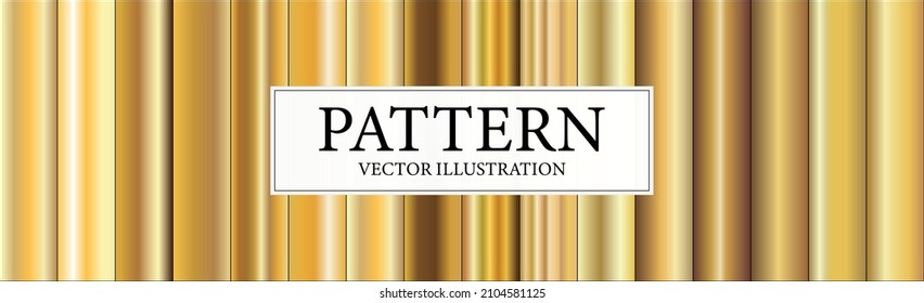 Conjunto de 16 piezas de fondo dorado - Ilustración vectorial