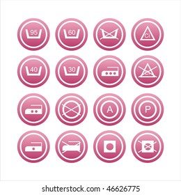 set of 16 pink laundry signs