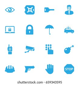 Set Of 16 Procuring Icons Set.Collection Of Camera, Dynamite , Hand Elements.
