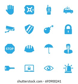 Set Of 16 Procuring Icons Set.Collection Of Key, Camera, Remote And Other Elements.