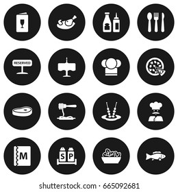 Set Of 16 Restaurant Icons Set.Collection Of Pepperoni, Book, Grill And Other Elements.