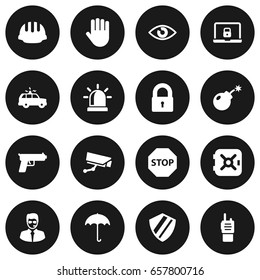 Set Of 16 Security Icons Set.Collection Of Camera, Shot, Insurance And Other Elements.