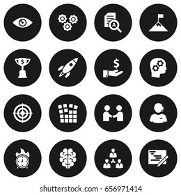 Set Of 16 Strategy Icons Set.Collection Of Achievement, Vision, Unity And Other Elements.