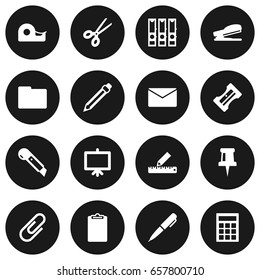 Set Of 16 Tools Icons Set.Collection Of Clip, Sticky, Drawing And Other Elements.