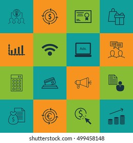 Set Of 16 Universal Editable Icons For Education, Airport And Computer Hardware Topics. Includes Icons Such As Discussion, Report, Report And More.