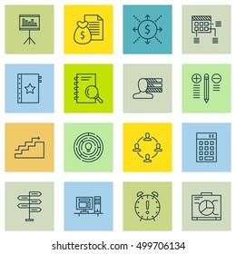 Set Of 16 Universal Editable Icons For  Topics. Includes Icons Such As Growth, Money, Decision Making And More.