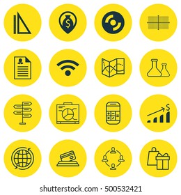 Set Of 16 Universal Editable Icons For Statistics, Human Resources And Computer Hardware Topics. Includes Icons Such As Opportunity, Collaboration, Credit Card And More.